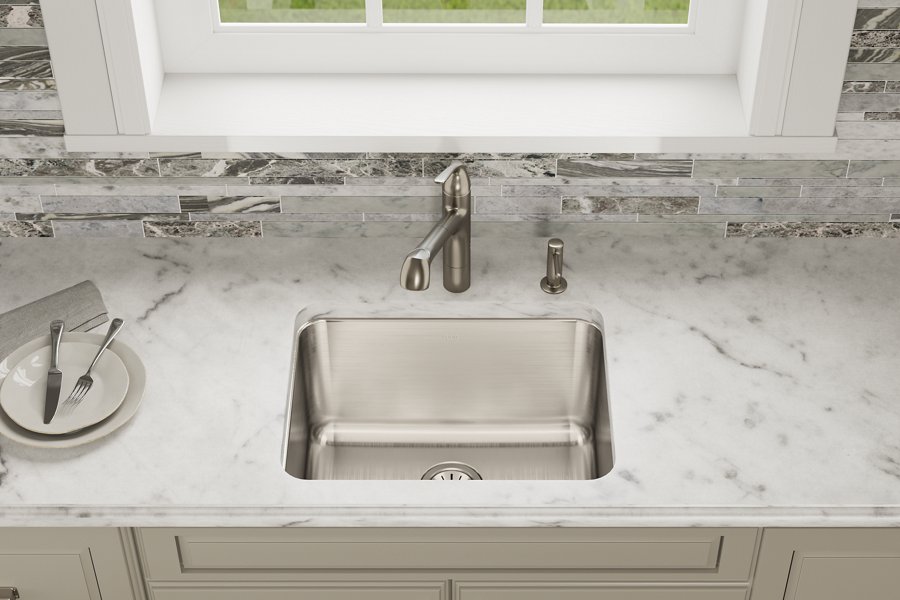 Lustertone® Classic Stainless Steel, 23-1/2" x 18-1/4" x 7-1/2" Single Bowl Undermount Sink