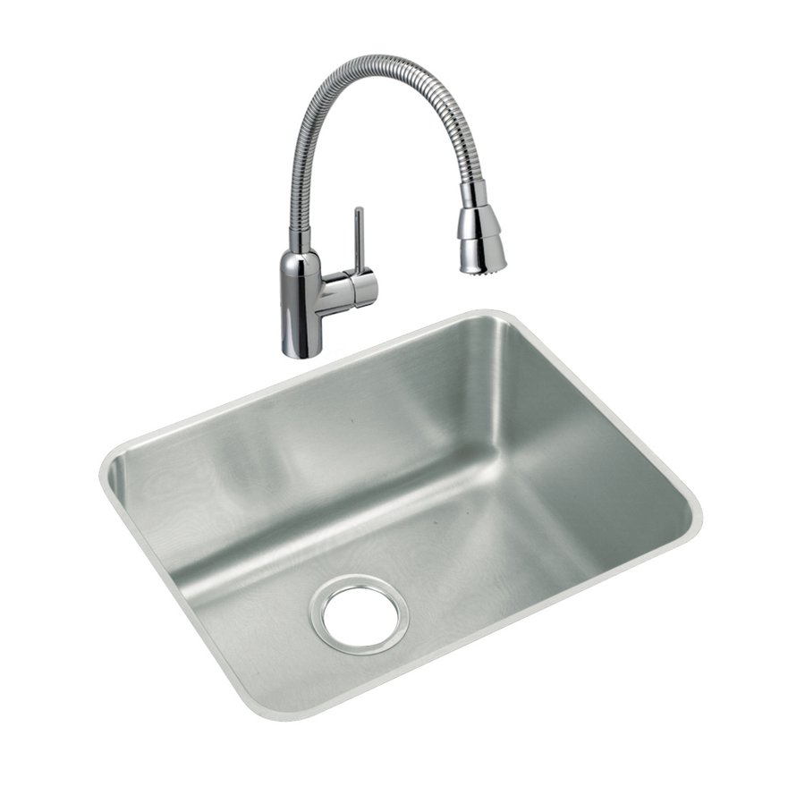 Lustertone® Classic Stainless Steel 23-1/2" x 18-1/4" x 10" Single Bowl Undermount Sink