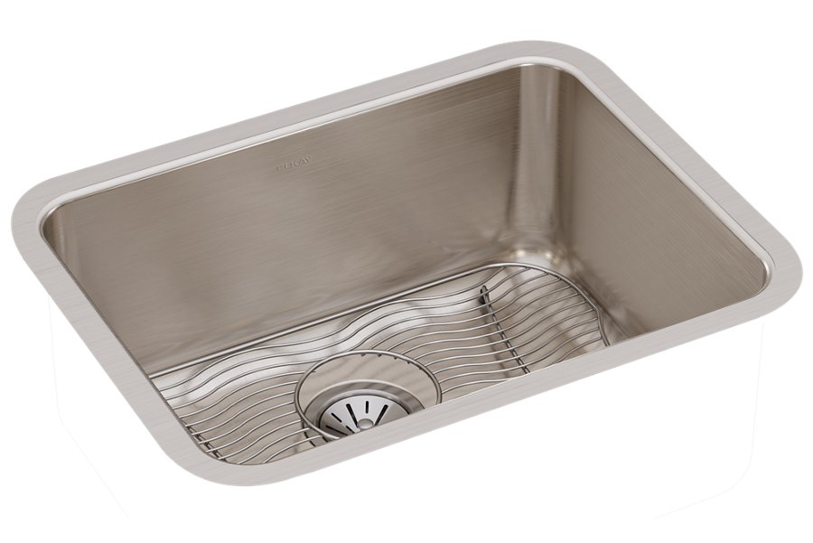 Lustertone® Classic Stainless Steel 23-1/2" x 18-1/4" x 10" Single Bowl Undermount Sink Kit