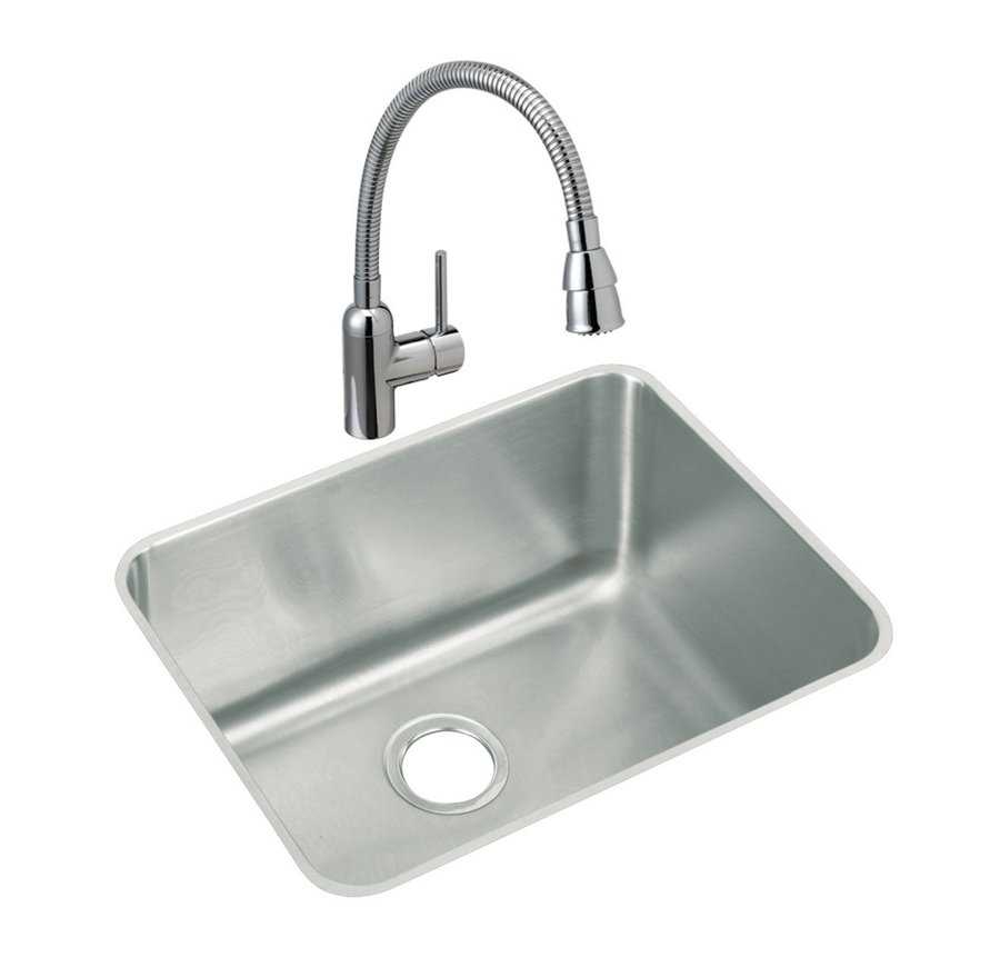 Lustertone® Classic Stainless Steel 23-1/2" x 18-1/4" x 12" Single Bowl Undermount Sink