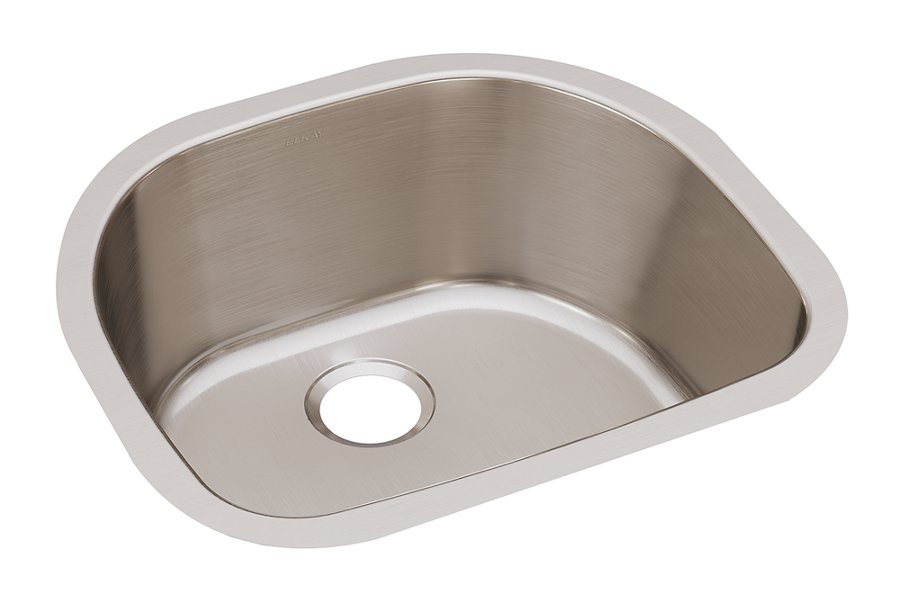 Lustertone® Classic Stainless Steel, 23-5/8" x 21-1/4" x 7-1/2" Single Bowl Undermount Sink