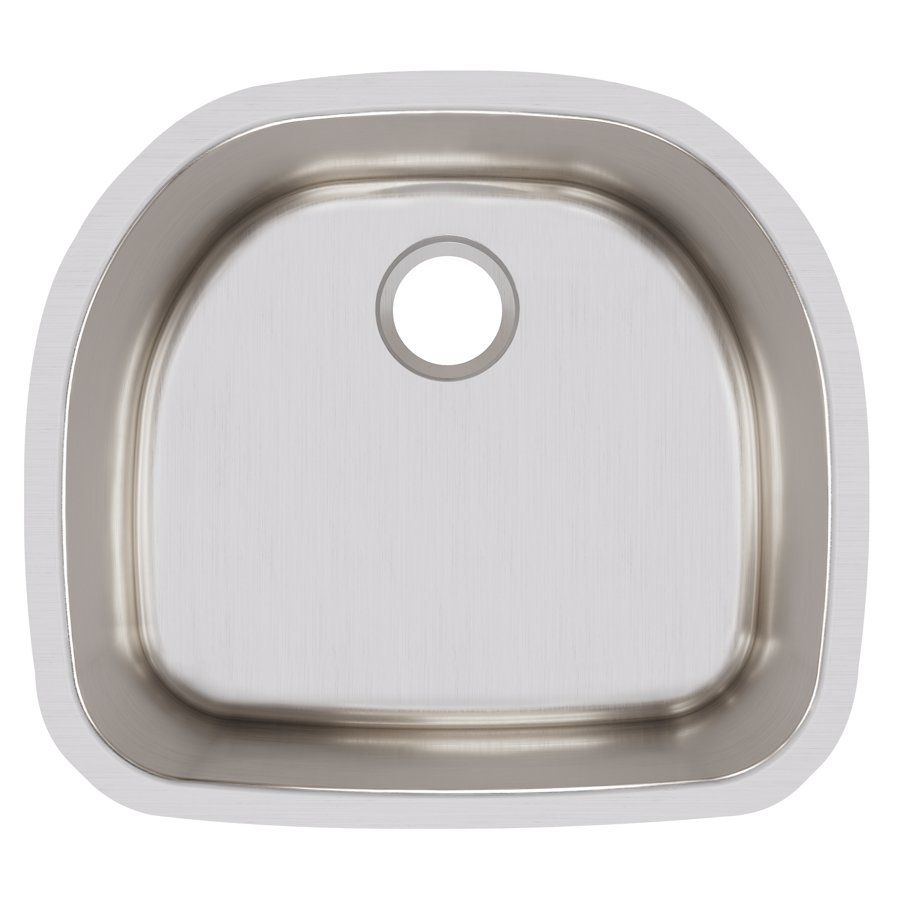 Lustertone® Classic Stainless Steel, 23-5/8" x 21-1/4" x 7-1/2" Single Bowl Undermount Sink