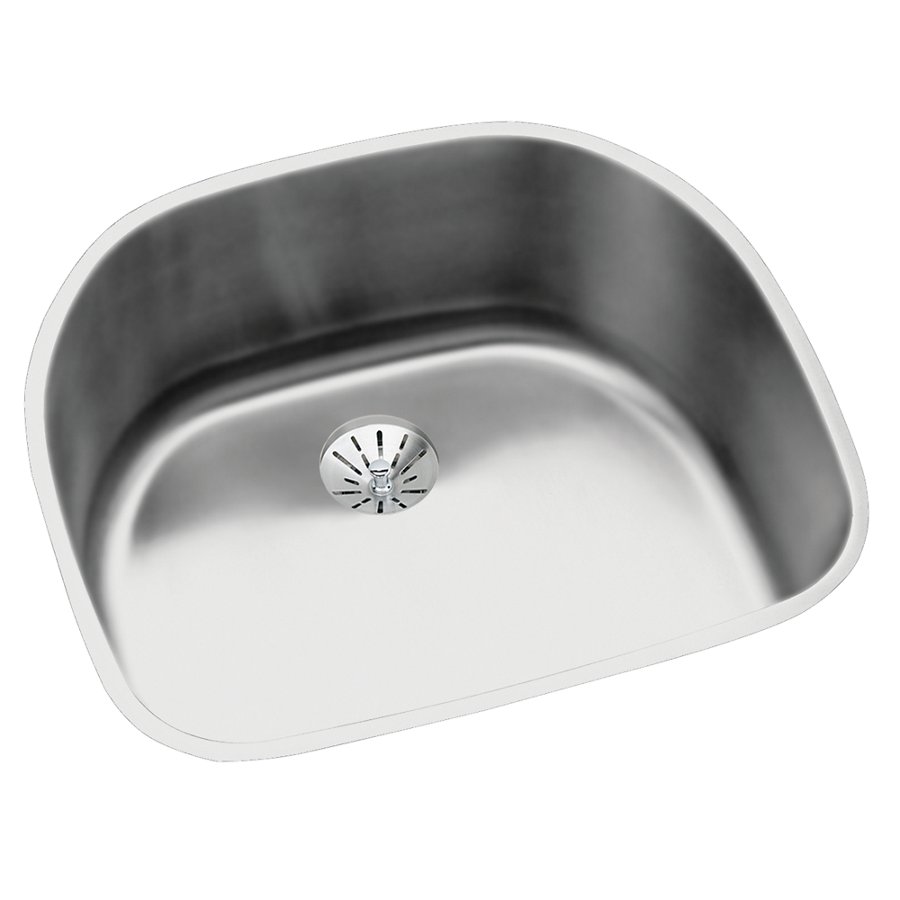 Lustertone® Classic Stainless Steel 23-5/8" x 21-1/4" x 10" Single Bowl Undermount Sink with Perfect Drain®
