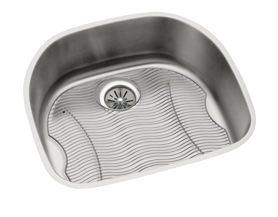 Lustertone® Classic Stainless Steel 23-5/8" x 21-1/4" x 7-1/2" Single Bowl Undermount Sink Kit