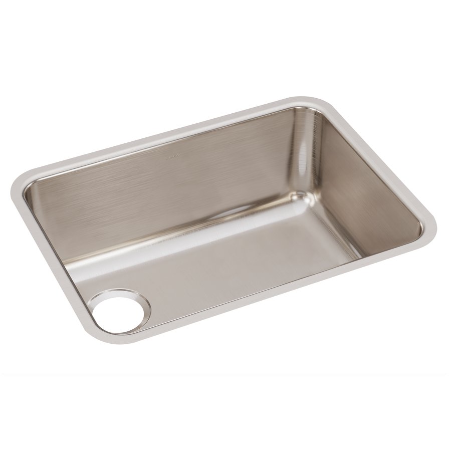 Lustertone® Classic Stainless Steel 25-1/2" x 19-1/4" x 10" Single Bowl Undermount Sink with Left Drain