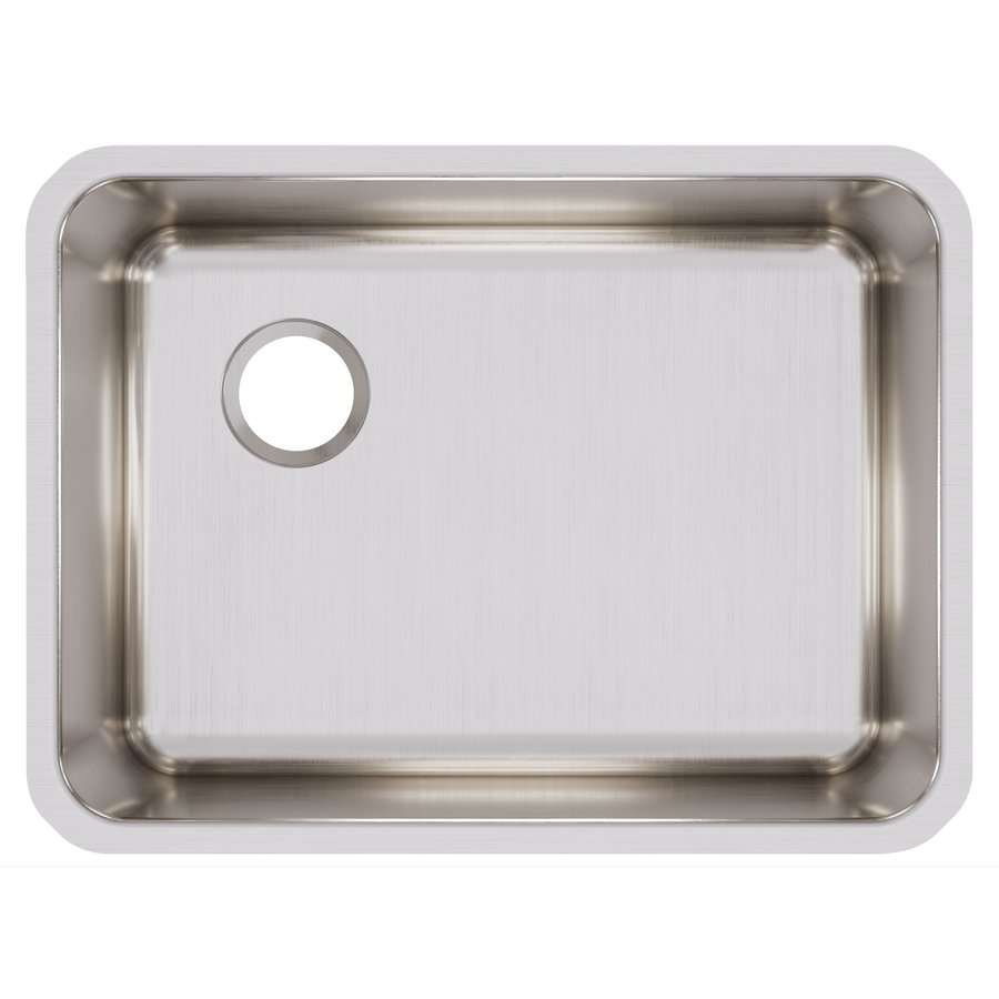 Lustertone® Classic Stainless Steel 25-1/2" x 19-1/4" x 10" Single Bowl Undermount Sink with Left Drain