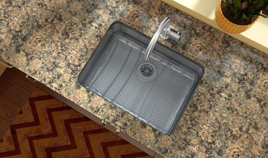Lustertone® Classic Stainless Steel 25-1/2" x 19-1/4" x 10" Single Bowl Undermount Sink with Perfect Drain®