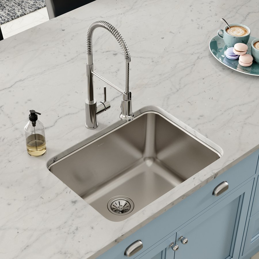Lustertone® Classic Stainless Steel 25-1/2" x 19-1/4" x 12" Single Bowl Undermount Sink