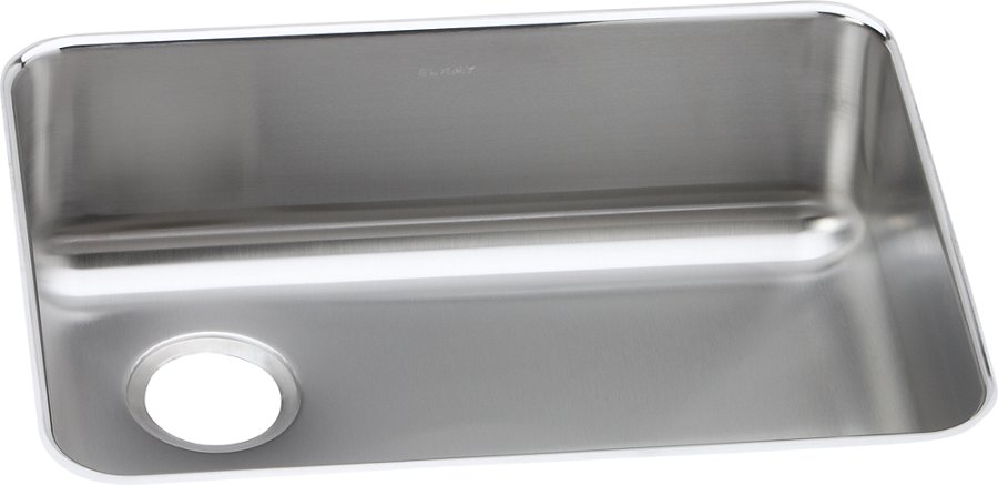 Lustertone® Classic Stainless Steel 25-1/2" x 19-1/4" x 8" Single Bowl Undermount Sink with Left Drain