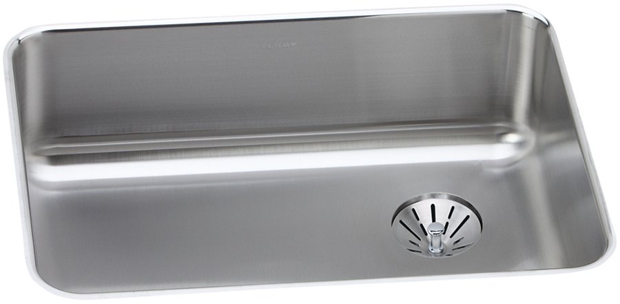 Lustertone® Classic Stainless Steel 25-1/2" x 19-1/4" x 8" Single Bowl Undermount Sink with Right Perfect Drain®