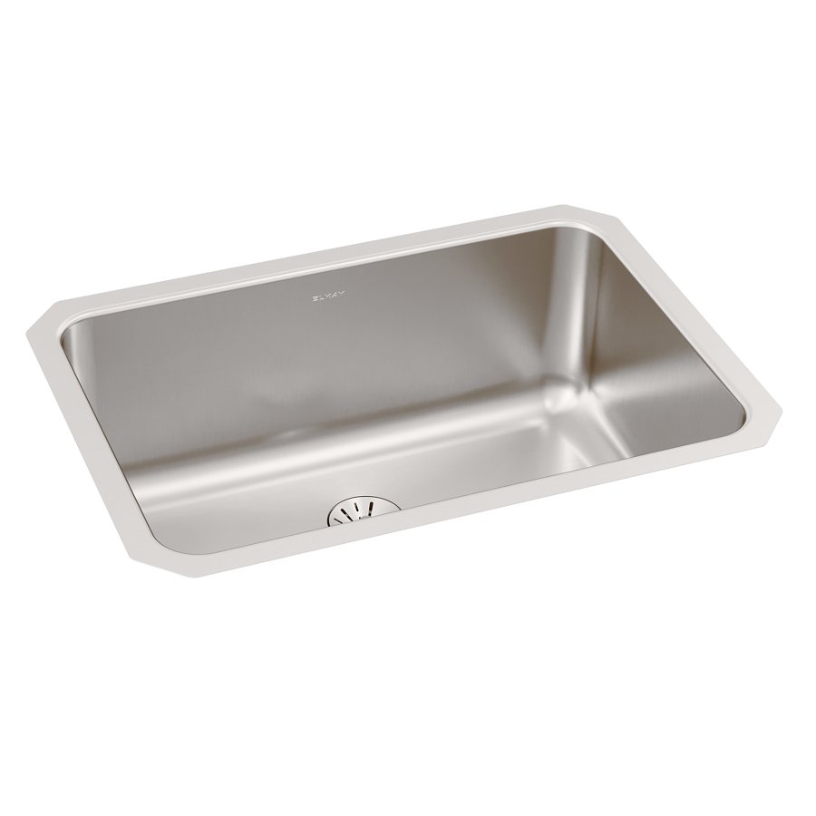 Lustertone® Classic Stainless Steel 26-1/2" x 18-1/2" x 10" Single Bowl Undermount Sink with Perfect Drain®