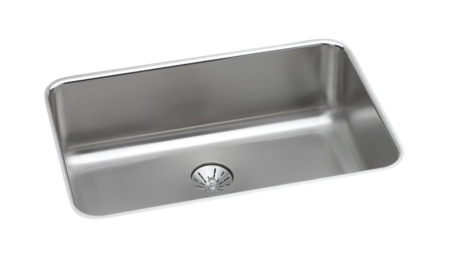Lustertone® Classic Stainless Steel 26-1/2" x 18-1/2" x 8" Single Bowl Undermount Sink with Perfect Drain®