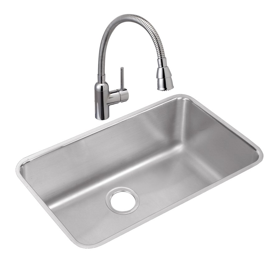 Lustertone® Classic Stainless Steel 30-1/2" x 18-1/2" x 10" Single Bowl Undermount Sink
