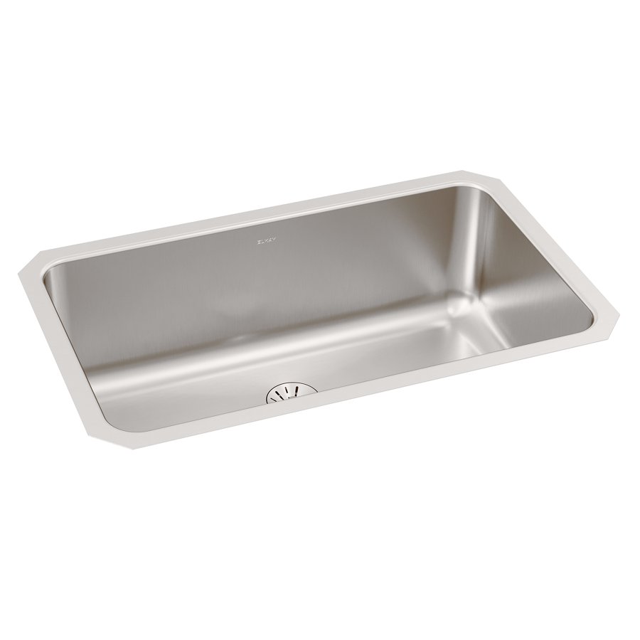 Lustertone® Classic Stainless Steel 30-1/2" x 18-1/2" x 10" Single Bowl Undermount Sink with Perfect Drain®
