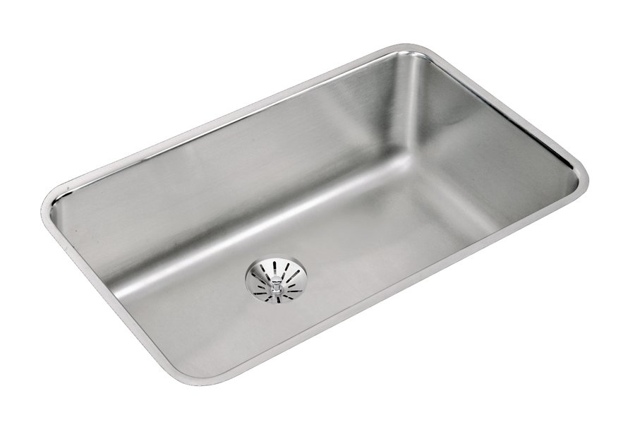 Lustertone® Classic Stainless Steel 30-1/2" x 18-1/2" x 10" Single Bowl Undermount Sink Kit with Perfect Drain®