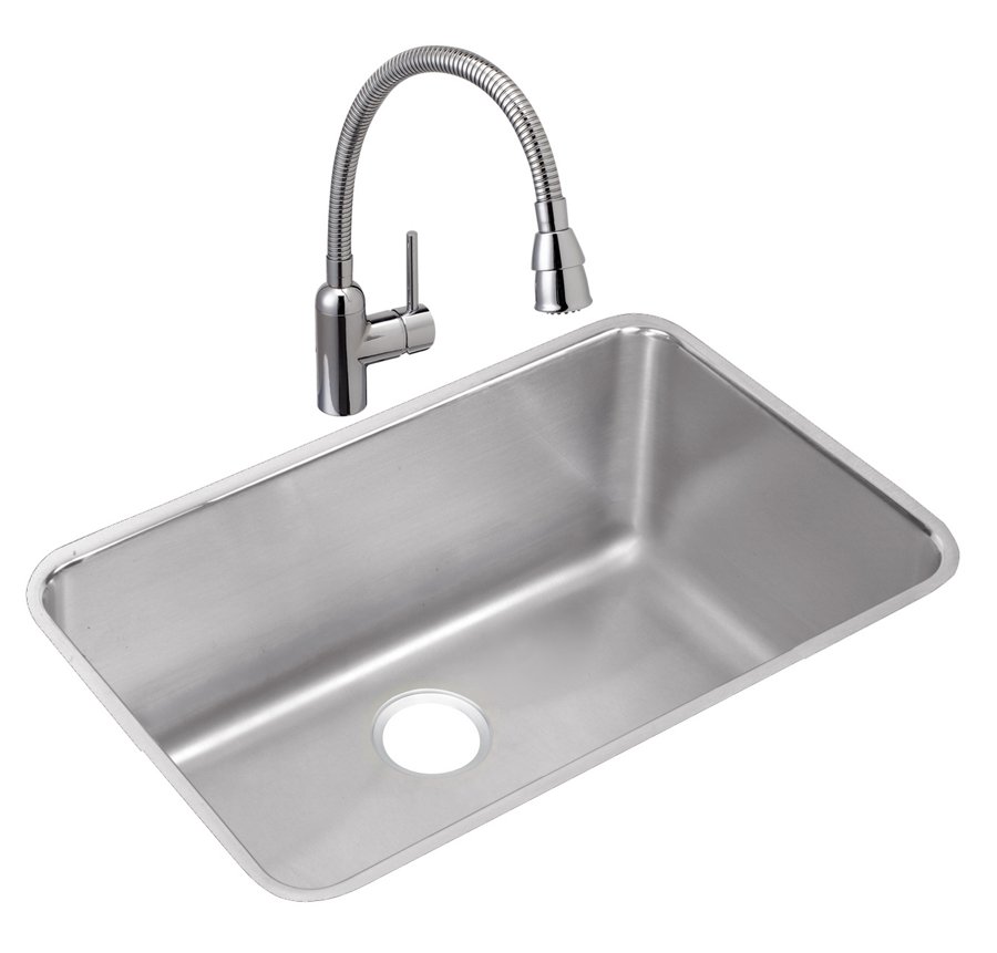 Lustertone® Classic Stainless Steel, 30-1/2" x 18-1/2" x 11-1/2" Single Bowl Undermount Sink