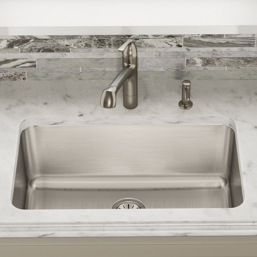 Lustertone® Classic Stainless Steel, 30-1/2" x 18-1/2" x 11-1/2" Single Bowl Undermount Sink