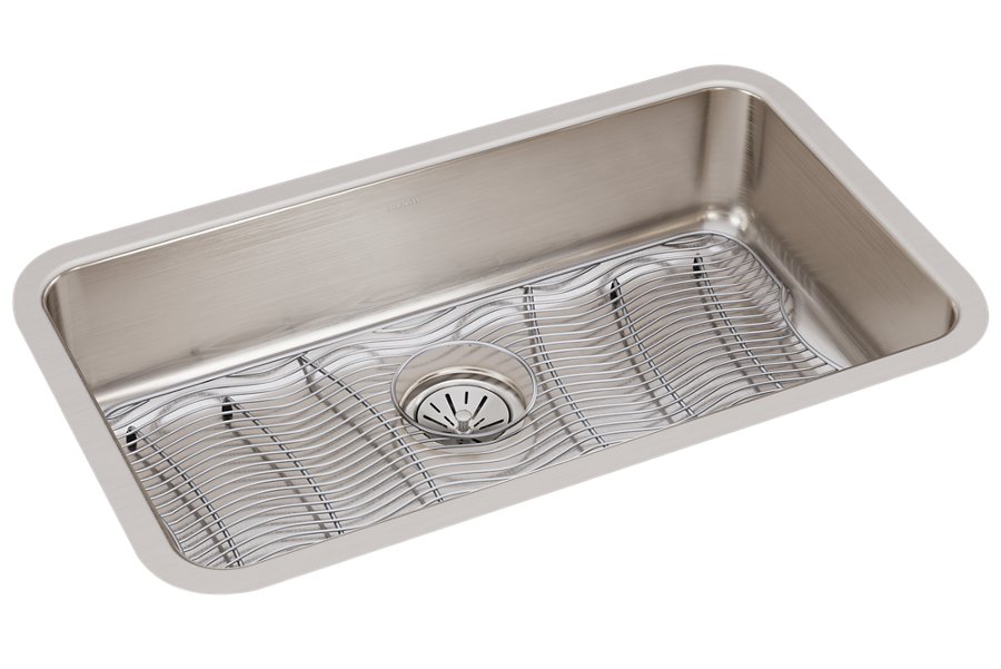 Lustertone® Classic Stainless Steel, 30-1/2" x 18-1/2" x 7-1/2" Single Bowl Undermount Sink Kit
