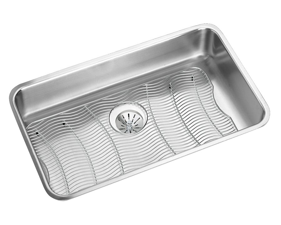 Lustertone® Classic Stainless Steel 30-1/2" x 18-1/2" x 7-1/2" Single Bowl Undermount Sink Kit w/Perfect Drain®