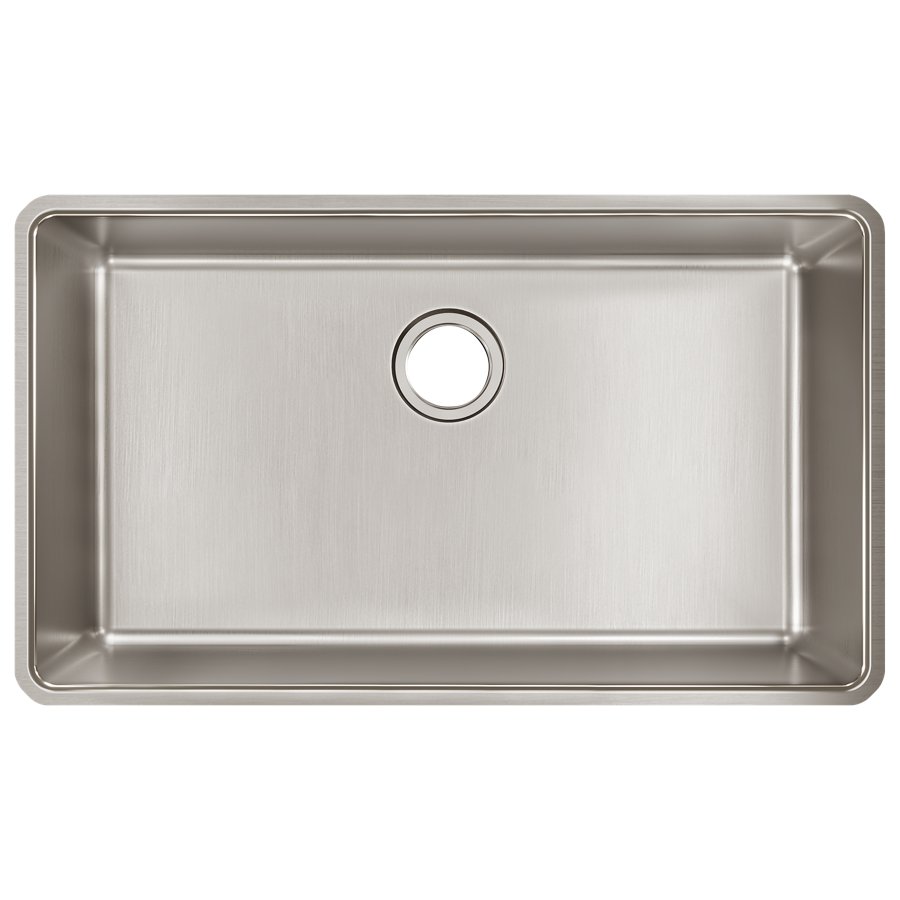 Lustertone Iconix® 18 Gauge Stainless Steel 32-1/2 x 19-1/2" x 9" Single Bowl Undermount Sink