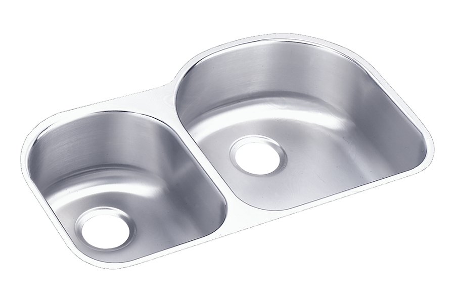 Lustertone® Classic Stainless Steel 31-1/4" x 20" x 7-1/2" Offset 40/60 Double Bowl Undermount Sink