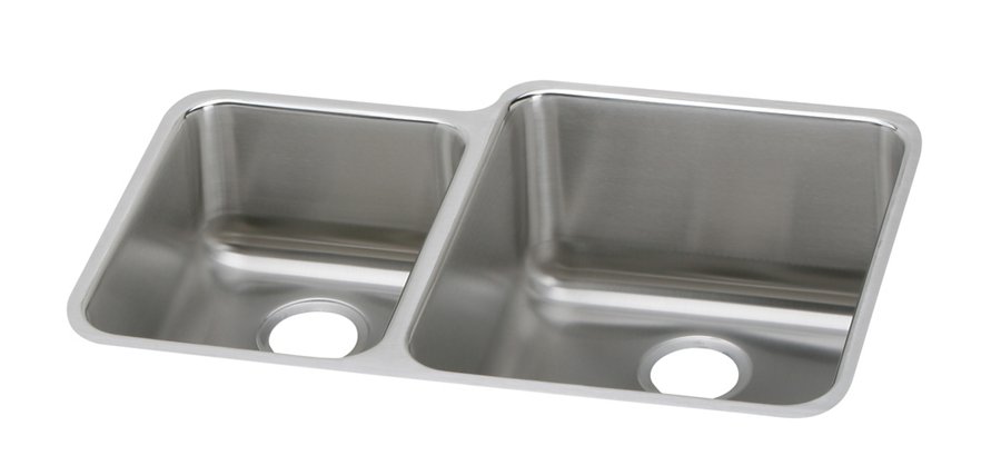 Lustertone® Classic Stainless Steel 30-3/4" x 21" x 9-7/8" Offset 40/60 Double Bowl Undermount Sink