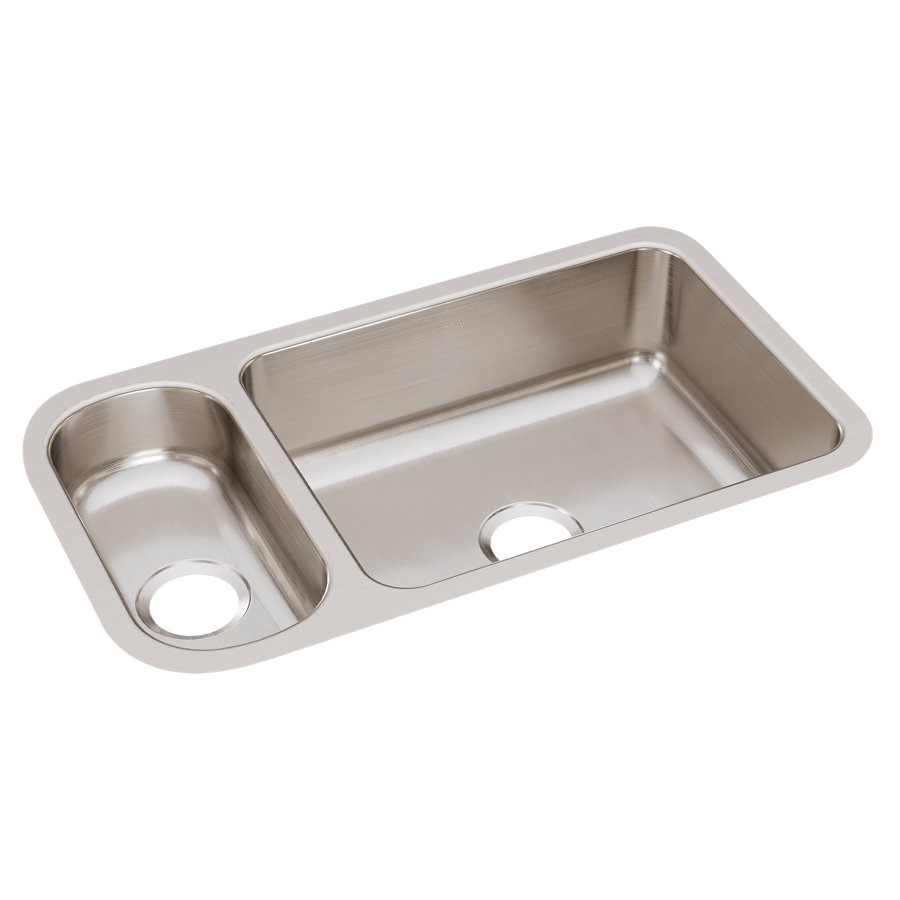 Lustertone® Classic Stainless Steel, 32-1/4" x 18-1/4" x 7-3/4" 30/70 Double Bowl Undermount Sink