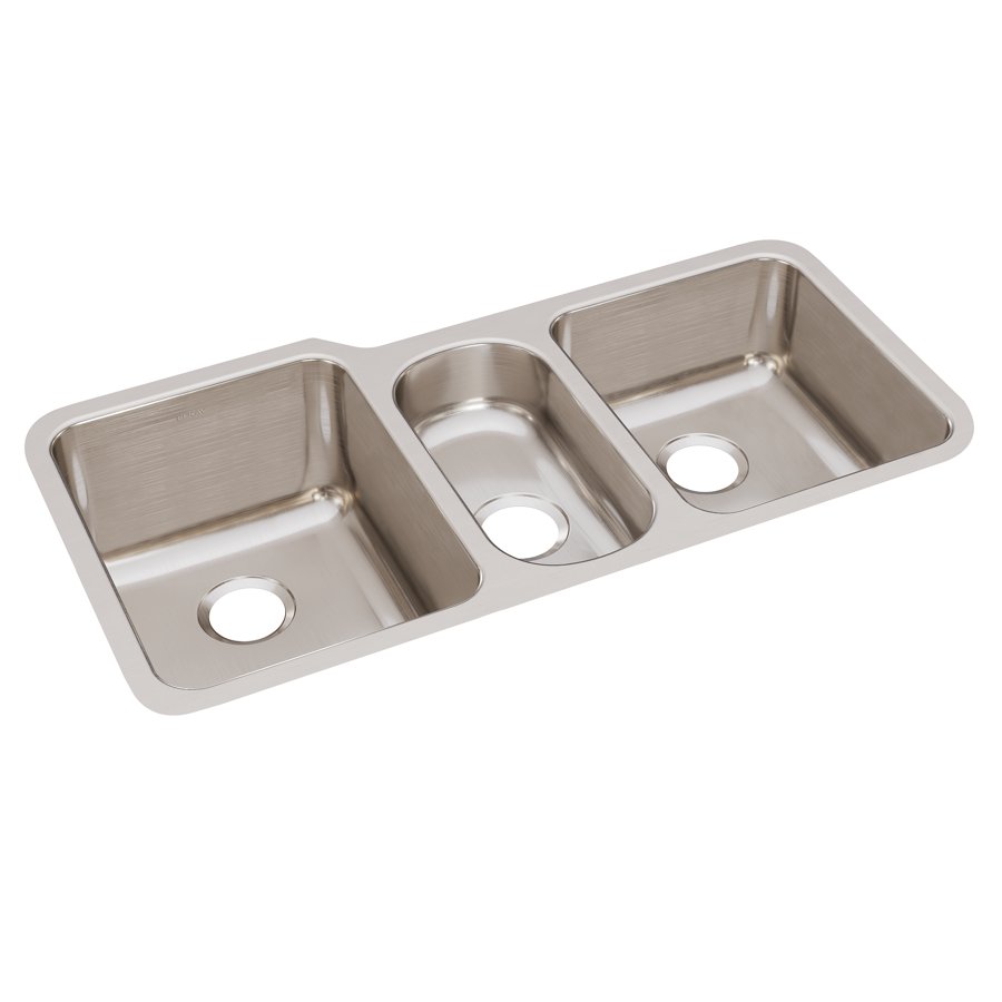 Lustertone® Classic Stainless Steel 40" x 20-1/2" x 9-7/8" Triple Bowl Undermount Sink