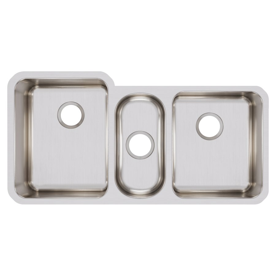 Lustertone® Classic Stainless Steel 40" x 20-1/2" x 9-7/8" Triple Bowl Undermount Sink