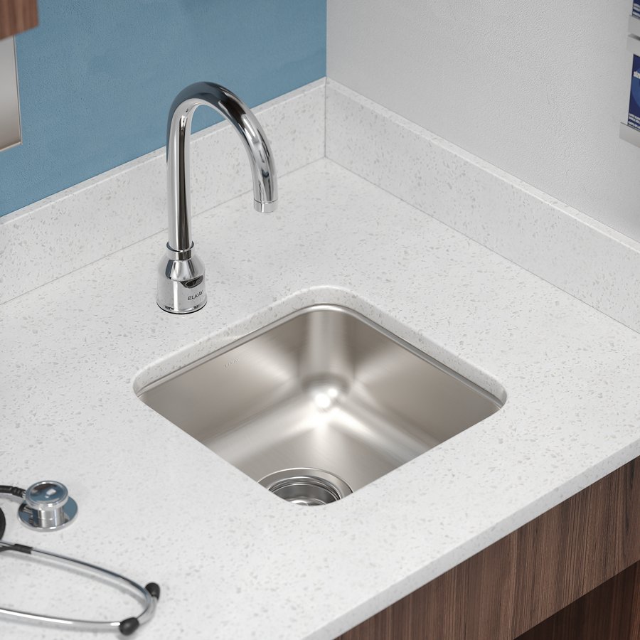 Lustertone® Classic Stainless Steel 14-1/2" x 14-1/2" x 5-3/8" Single Bowl Undermount ADA Sink