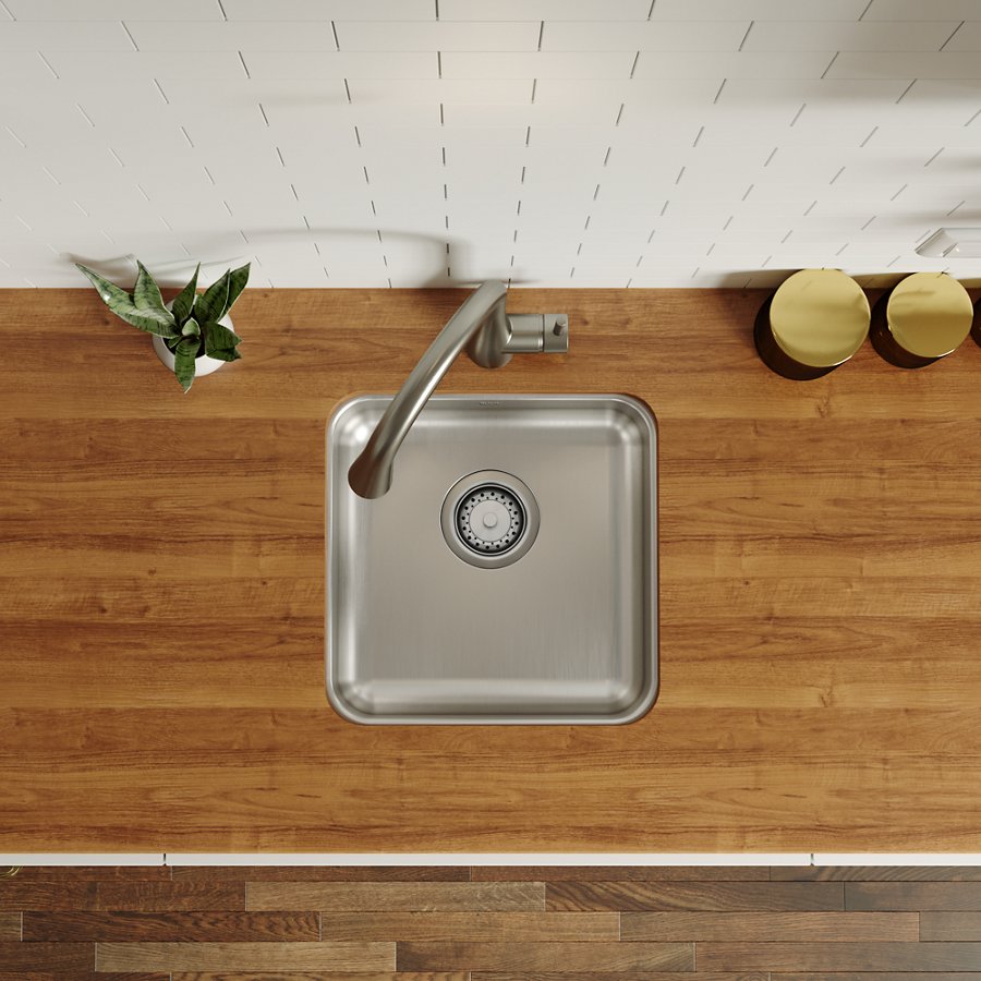 Lustertone® Classic Stainless Steel 16-1/2" x 16-1/2" x 5-3/8" Single Bowl Undermount ADA Sink