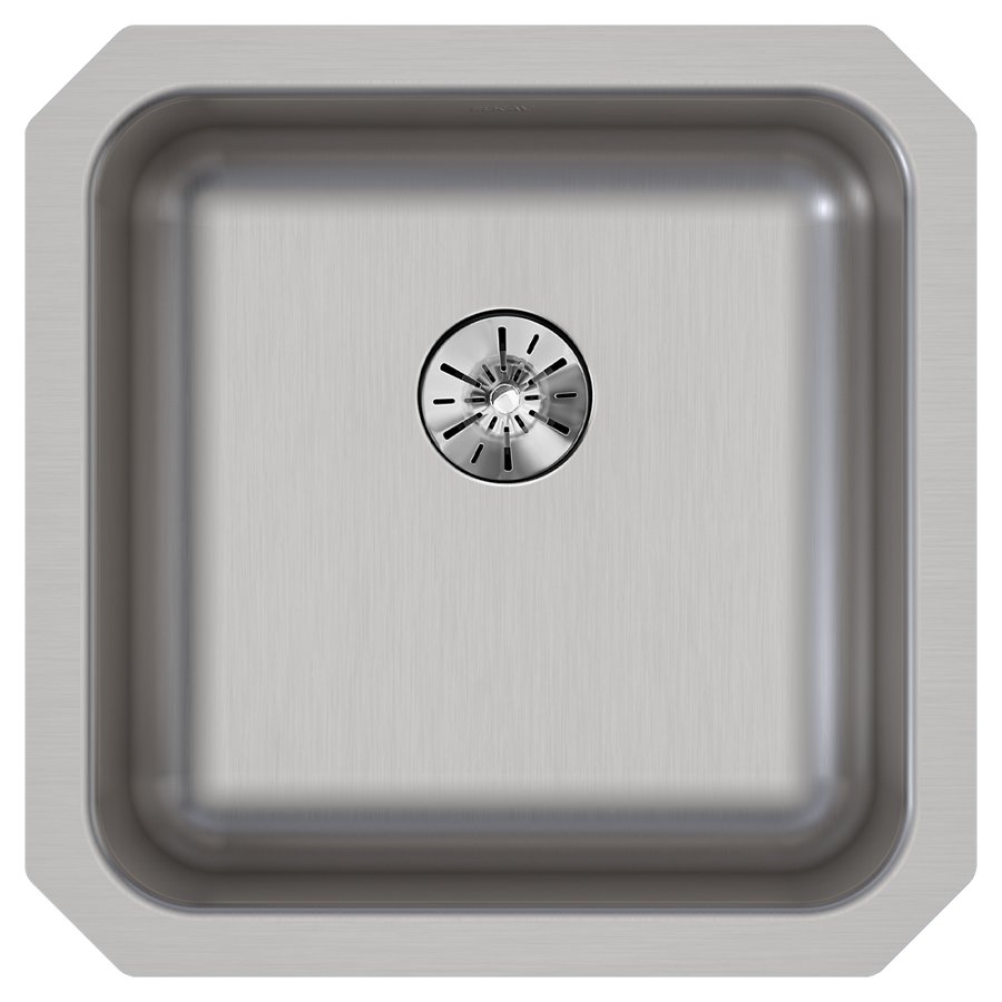 Lustertone® Classic Stainless Steel 16-1/2" x 16-1/2" x 5-3/8" Single Bowl Undermount ADA Sink w/Perfect Drain®