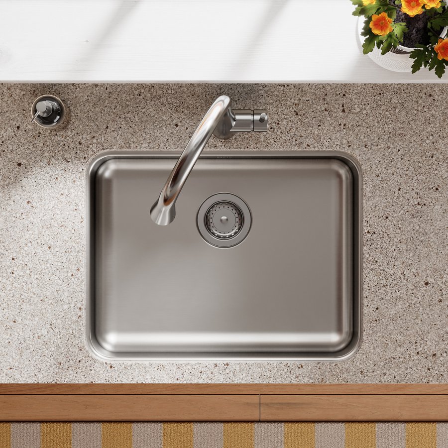 Lustertone® Classic Stainless Steel 23-1/2" x 18-1/4" x 5-3/8" Single Bowl Undermount ADA Sink