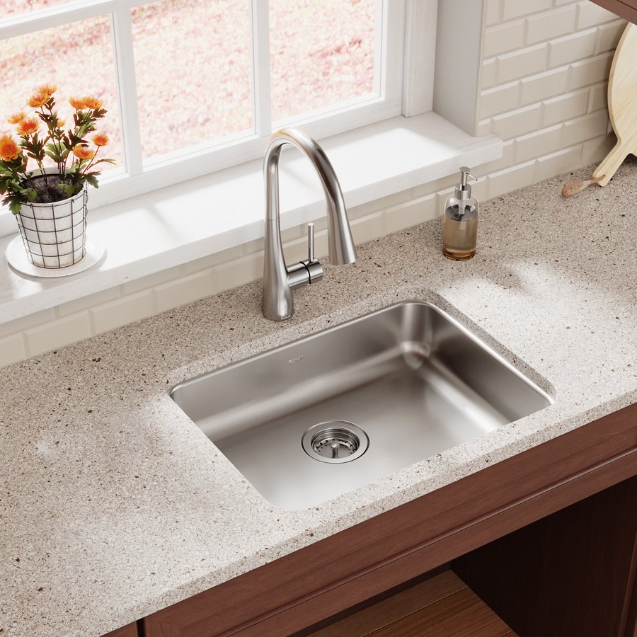 Lustertone® Classic Stainless Steel 23-1/2" x 18-1/4" x 5-3/8" Single Bowl Undermount ADA Sink