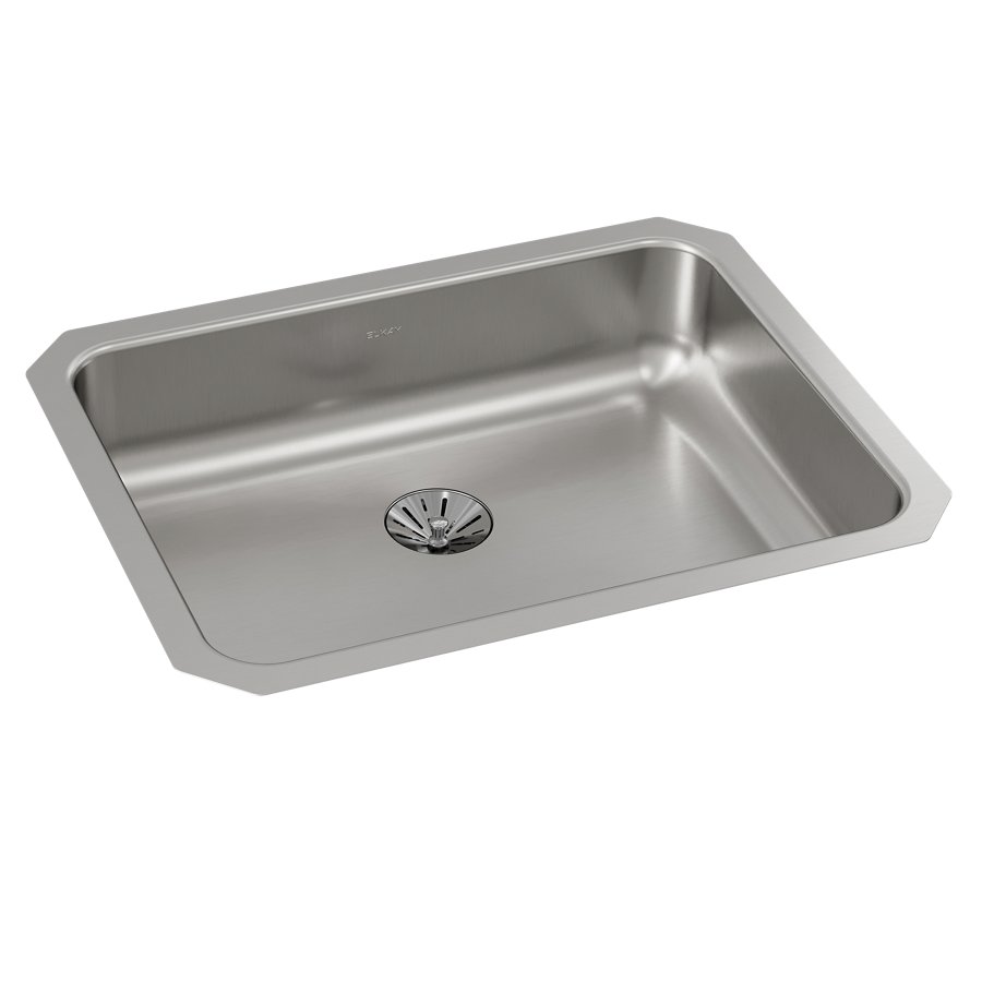 Lustertone® Classic Stainless Steel 23-1/2" x 18-1/4" x 5-3/8" Single Bowl Undermount ADA Sink w/Perfect Drain®