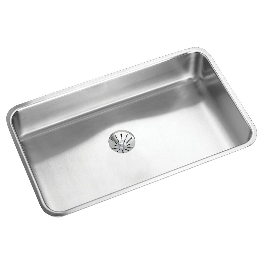 Lustertone® Classic Stainless Steel 30-1/2" x 18-1/2" x 4-3/8" Single Bowl Undermount ADA Sink w/Perfect Drain®