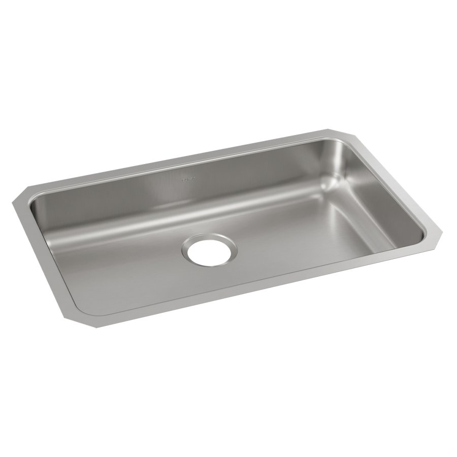 Lustertone® Classic Stainless Steel, 30-1/2" x 18-1/2" x 5-3/8" Single Bowl Undermount ADA Sink