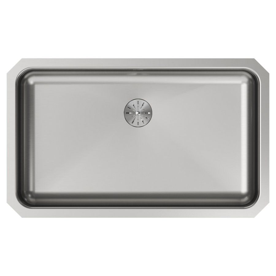 Lustertone® Classic Stainless Steel 30-1/2" x 18-1/2" x 5-3/8" Single Bowl Undermount ADA Sink w/Perfect Drain®