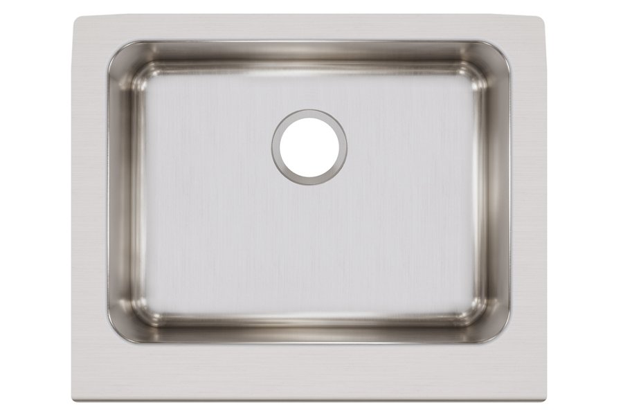 Lustertone® Classic Stainless Steel 25" x 20-1/2" x 7-7/8" 0-Hole Single Bowl Farmhouse Sink
