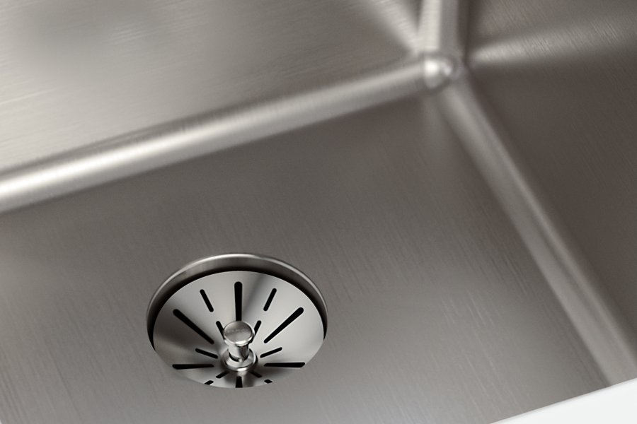 Lustertone Iconix® 16 Gauge Stainless Steel, 16" x 18-1/2" x 8" Single Bowl Undermount Sink with Perfect Drain®