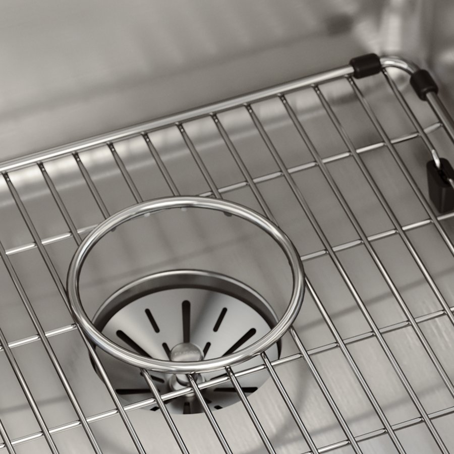 Lustertone Iconix® 16 Gauge Stainless Steel 16" x 18-1/2" x 8" Single Bowl Undermount Sink Kit with Perfect Drain®