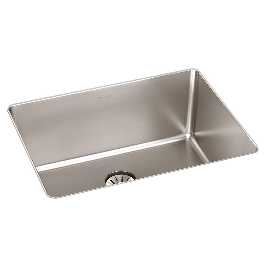 Lustertone Iconix® 16 Gauge Stainless Steel, 23-1/2" x 18-1/4" x 9" Single Bowl Undermount Sink with Perfect Drain®