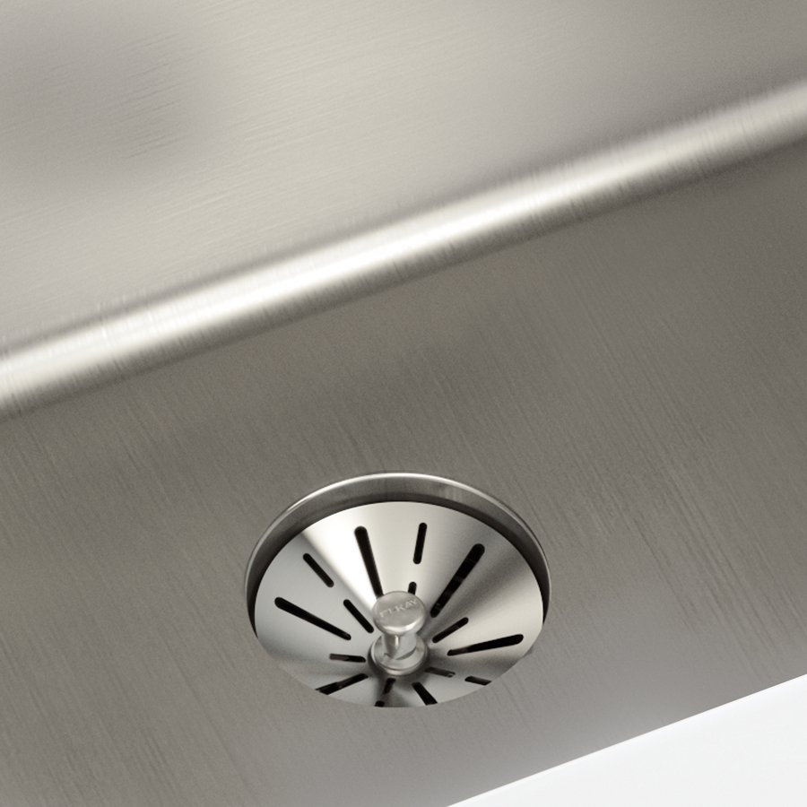 Lustertone Iconix® 16 Gauge Stainless Steel, 23-1/2" x 18-1/4" x 9" Single Bowl Undermount Sink with Perfect Drain®