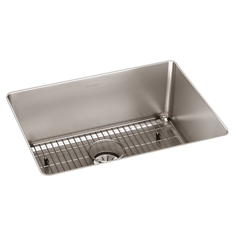Lustertone Iconix® 16 Gauge Stainless Steel 23-1/2" x 18-1/4" x 9" Single Bowl Undermount Sink Kit with Perfect Drain®