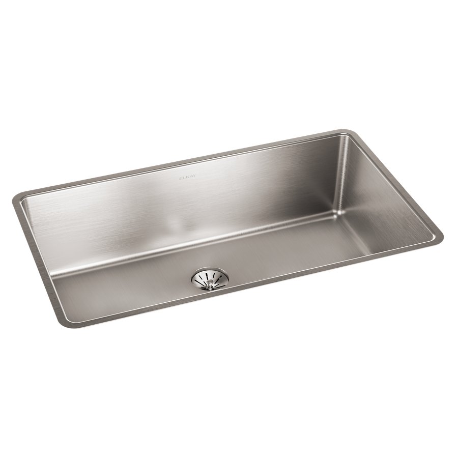Lustertone Iconix® 16 Gauge Stainless Steel, 32-1/2" x 19-1/2" x 9" Single Bowl Undermount Sink with Perfect Drain®