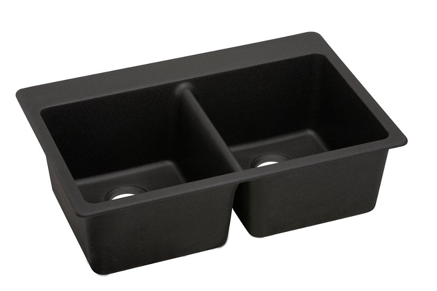 Quartz Luxe® 33" x 22" x 9-1/2" Equal Double Bowl Drop-in Sink