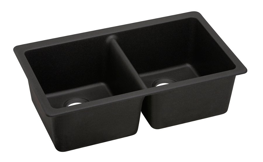 Quartz Luxe® 33" x 18-1/2" x 9-1/2" Equal Double Bowl Undermount Sink
