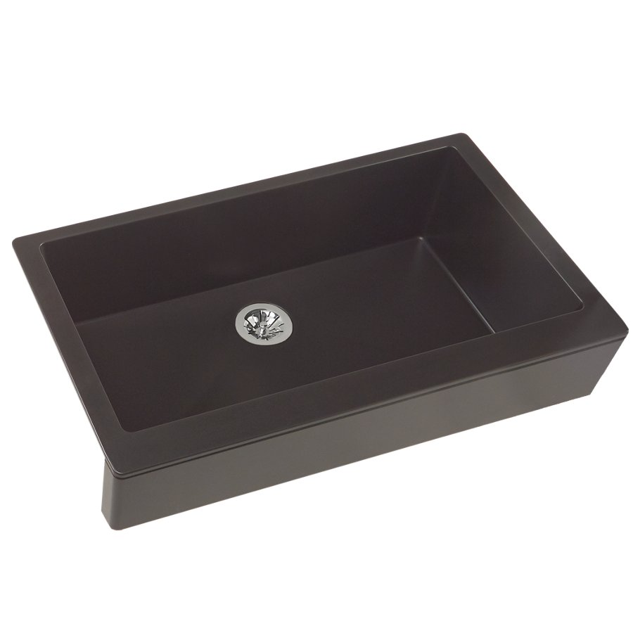 Quartz Luxe® 35-7/8" x 20-15/16" x 9" Single Bowl Farmhouse Sink with Perfect Drain®