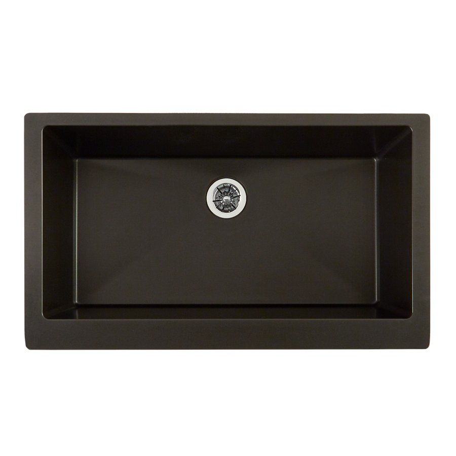 Quartz Luxe® 35-7/8" x 20-15/16" x 9" Single Bowl Farmhouse Sink with Perfect Drain®