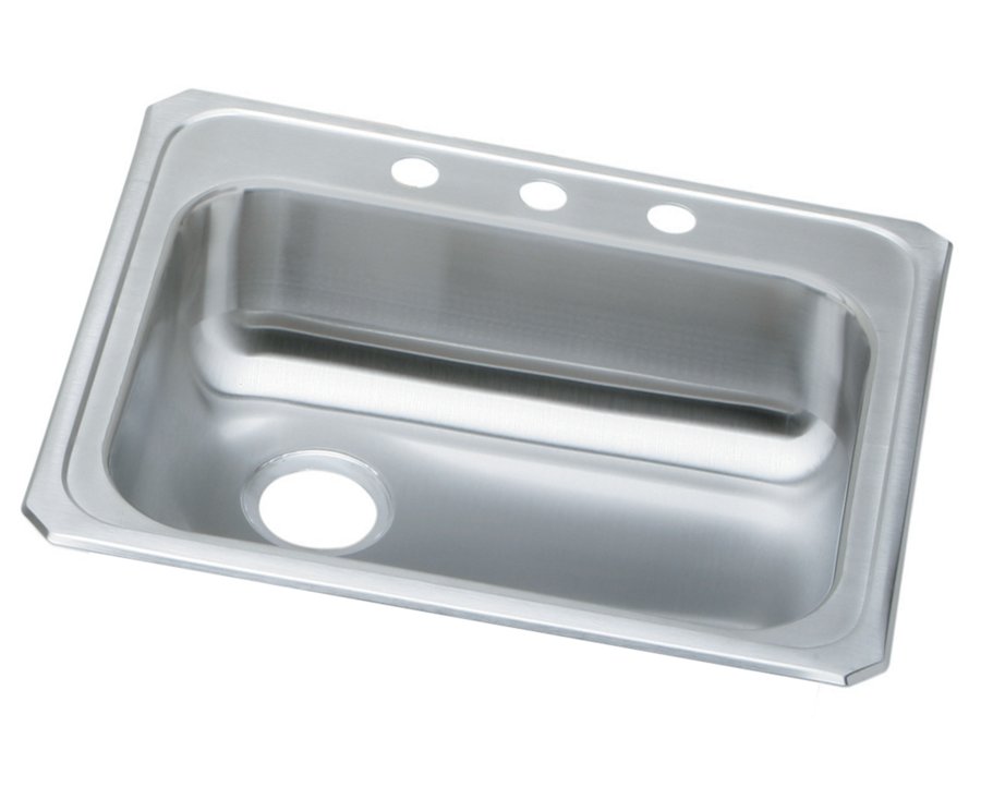 Celebrity® Stainless Steel 25" x 21-1/4" x 5-3/8" Single Bowl Drop-in Sink w/Left Drain